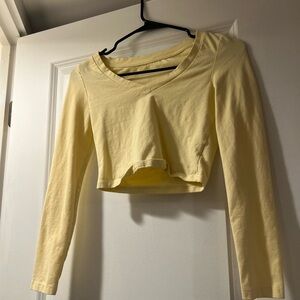Yellow SHEIN cropped top